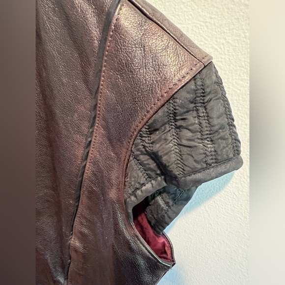 Gary Graham Brown Leather Vest, Size 4 - Picture 6 of 16